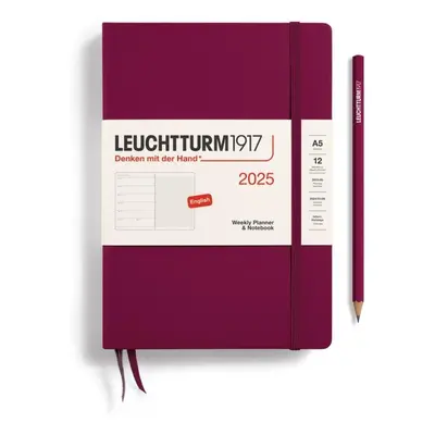 Leuchtturm1917 Weekly Planner & Notebook Medium (A5) 2025 Port Red