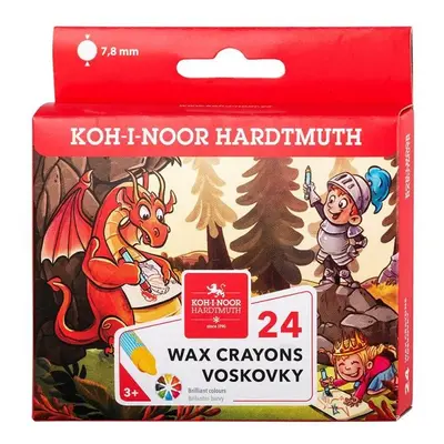 Koh-i-noor voskovky WAX CRAYONS - 24ks