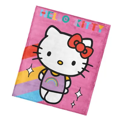 Dětská deka Hello Kitty Rainbow 130x160 cm