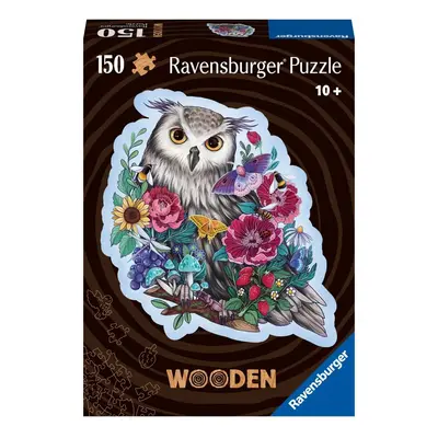 Ravensburger Puzzle - Tajemná sova 150 dílků, dřevěné