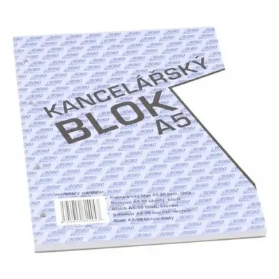 Kancelářský blok A5, čistý, 50 listů