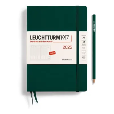 Leuchtturm1917 Week Planner Medium (A5) 2025 Forest Green