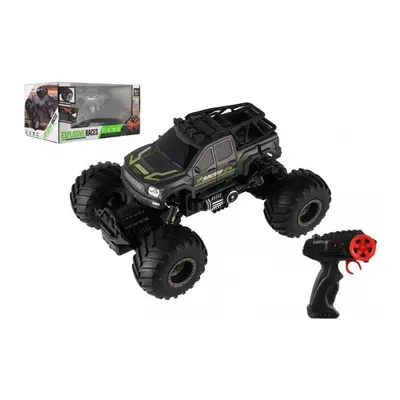 Auto RC pick up Off road terénní plast 23cm 2,4GHZ na baterie se světlem šedé v krab. 30x15x19cm