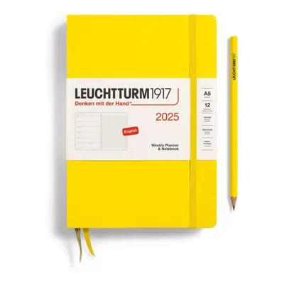 Leuchtturm1917 Weekly Planner & Notebook Medium (A5) 2025 Lemon