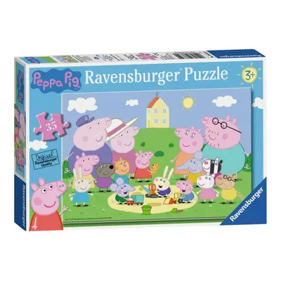 Puzzle Prasátko Peppa na pískovišti 35 dílků