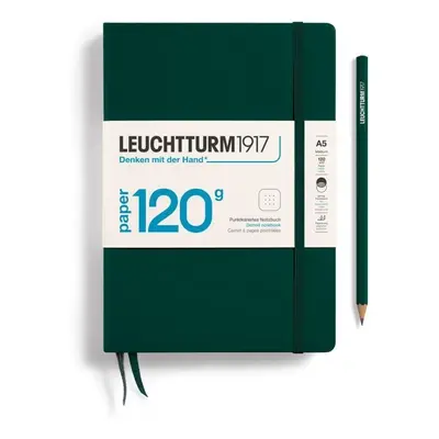 Leuchtturm1917 Zápisník 120G Forest Green Medium A5 tečkovaný