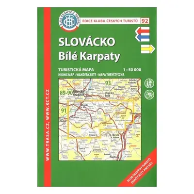 Slovácko-Bílé Karpaty /KČT 92 1:50T Turistická mapa