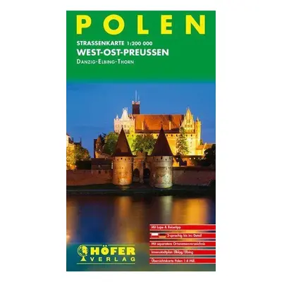 Polsko (Západní-východní Prusko - Gdaňsk/Elbing/Thorn) 1:200 000 / automapa