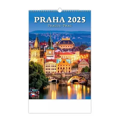 Kalendář nástěnný 2025 - Praha / Prague / Prag