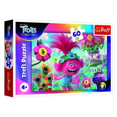 Trefl Puzzle Trollové - Světové turné / 60 dílků