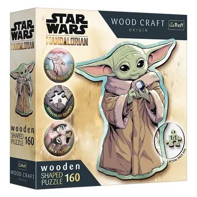 Puzzle Wood Craft Origin The Mandalorian: Grogu 160 dílků - Trefl