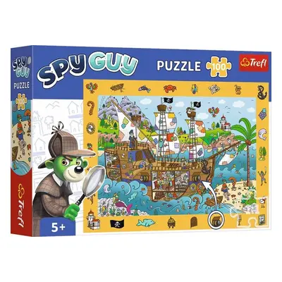 Puzzle s hledáním obrázků Spy Guy: Pirátská loď/100 dílků