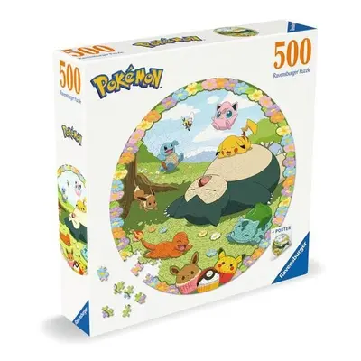 Kruhové puzzle Roztomilí Pokémoni 500 dílků