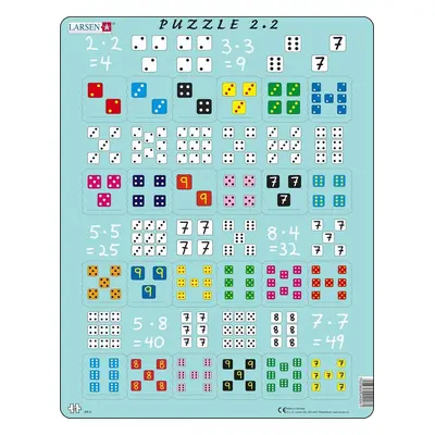 Puzzle MAXI - Násobení s kostkami/24 dílků - Larsen