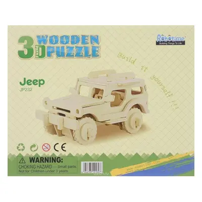 Dřevěné 3D puzzle - Jeep