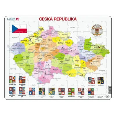 Puzzle MAXI - Mapa Česká republika/56 dílků - Larsen