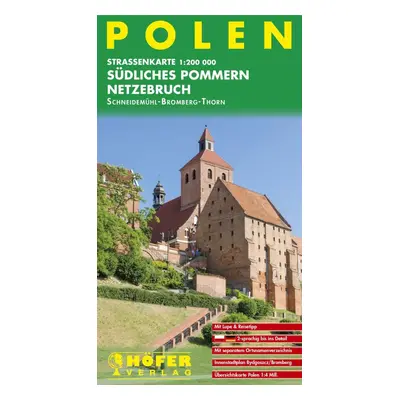 Polsko (Jižní Pomořansko - Netzebruch - Scheibemühl / Bromberg) 1:200 000 / automapa