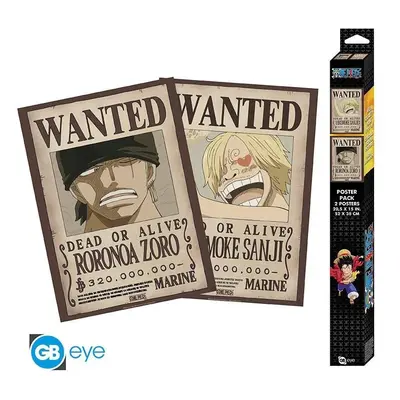 One Piece Set plakátů - Wanted Zoro & Sanji 2 ks