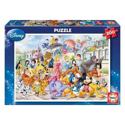 Puzzle Průvod postaviček Disney 200 dílků