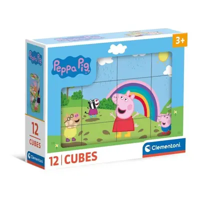 Obrázkové kostky Peppa Pig 12 ks