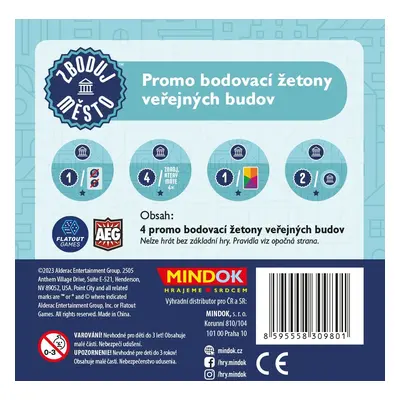 Zboduj město – Promo bodovací žetony veřejných budov - Mindok