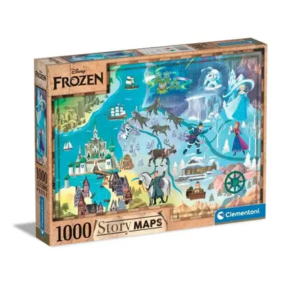 Puzzle Disney Mapa Frozen 1000 dílků