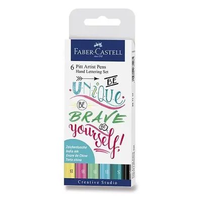 Faber - Castell Popisovač Pitt Artist Pen Handlettering - pastelová sada 6 ks