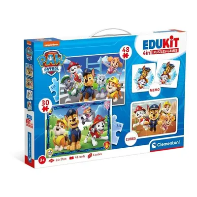 Edukit Disney Paw Patrol 4v1 (pexeso, 48 + 30 puzzle, 6 kostek)