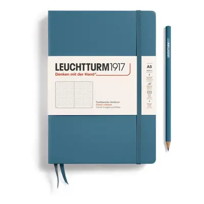 Leuchtturm1917 Zápisník Stone Blue Medium A5 tečkovaný