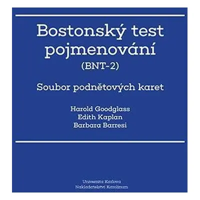 Bostonský test pojmenování BNT-2 - Harold Goodglass