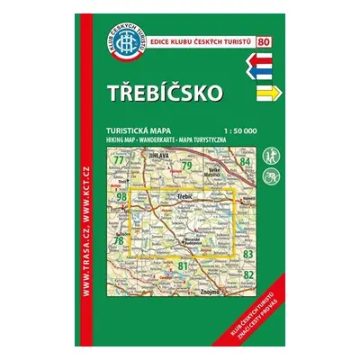 KČT 80 Třebíčsko 1:50 000/turistická mapa