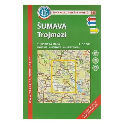 KČT 66 Šumava Trojmezí 1:50 000 Turistická mapa, 1. vydání