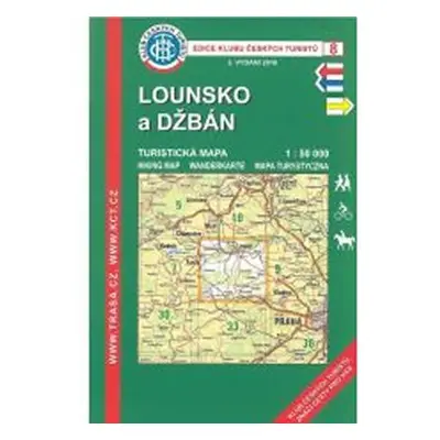 Lounsko a Džbán /KČT 8 1:50T Turistická mapa