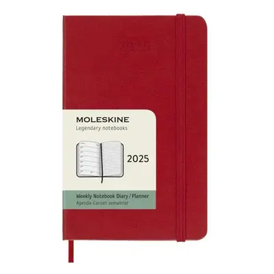 Moleskine Plánovací zápisník 2025 červený S, tvrdý