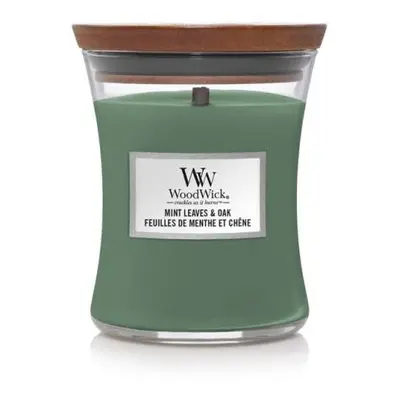 WoodWick Mint Leaves & Oak svíčka váza 275g