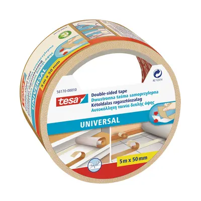 tesa oboustranná kobercová páska Universal, 5 m x 50 mm, transparentní