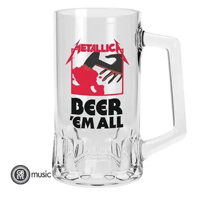 Metallica Půllitr skleněný - Beer´Em All 500 ml