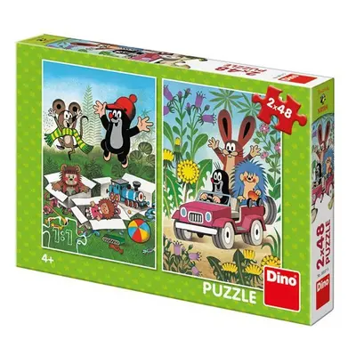 Krtek se raduje: puzzle 2x48 dílků