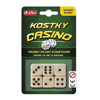 Kostky CASINO - hráčské kostky keramické