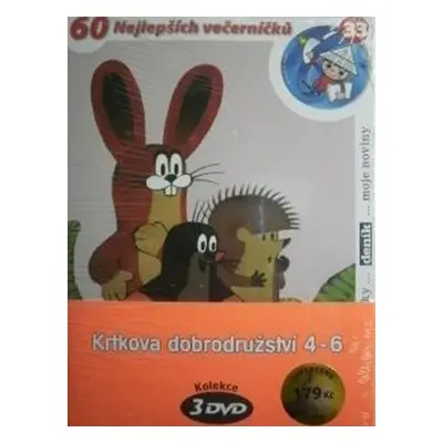 Krtkova dobrodružství 4-6 - 3 DVD (pošetka) - Zdeněk Miler