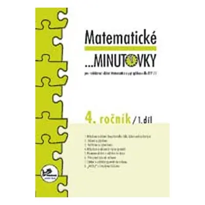 Matematické minutovky pro 4. ročník/ 1. díl - 4. ročník - Hana Mikulenková