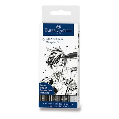 Faber - Castell Popisovač Pitt Artist Pen Manga Mangaka 6 ks