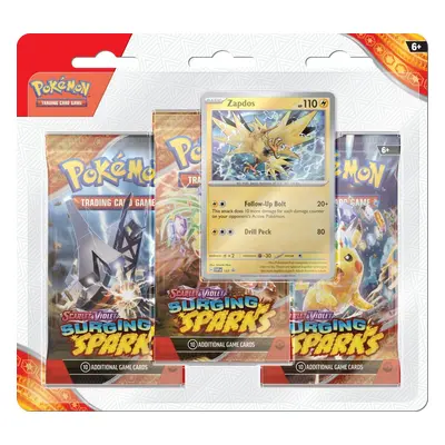 Pokémon TCG: Scarlet & Violet 08 Surging Sparks - 3 Blister Booster