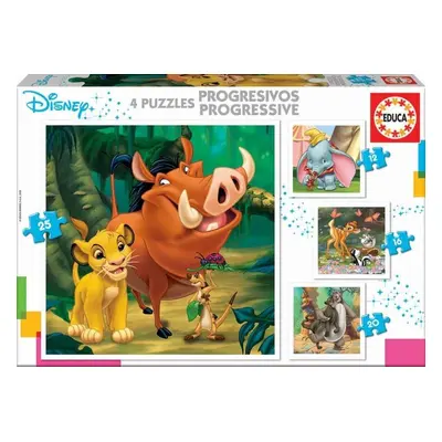 Puzzle Disney pohádky 4v1 (12,16,20,25 dílků)