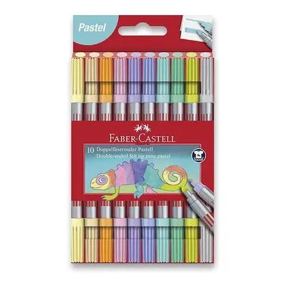 Faber Castell Oboustranné fixy - Pastel 10 ks