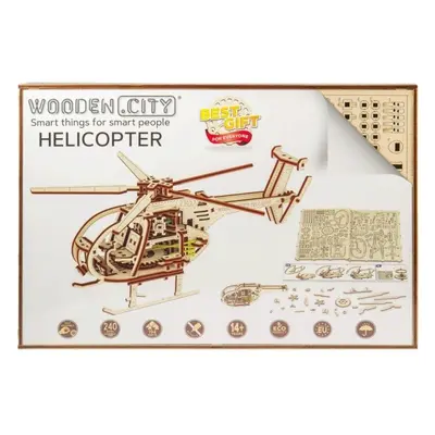 Wooden City Puzzle 3D Helikoptéra, dřevěné