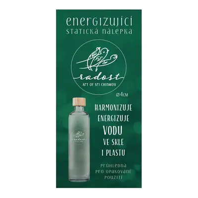 Energizující statická folie průhledná "Radost" průměr 4 cm - Sri Chinmoy