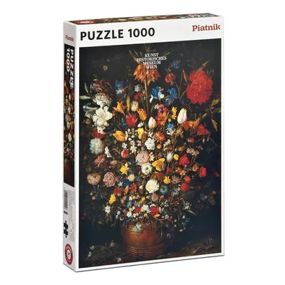 Piatnik Puzzle Brueghel - Květiny v dřevěné váze 1000 dílků