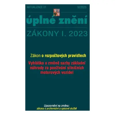 Aktualizace I/1 2023 Úplné znění Zákony I.