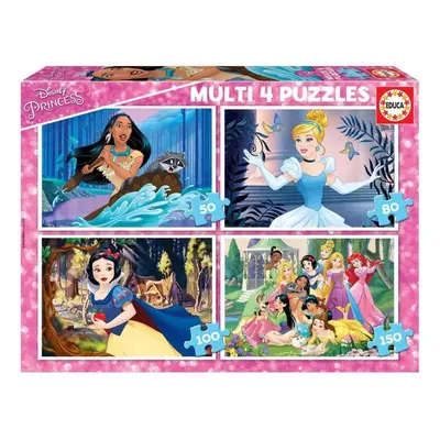 Puzzle Disney princezny 4v1 (50,80,100,150 dílků)